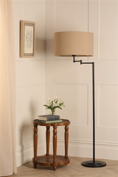 (image for) Laura Ashley Marlowe Floor Lamp Matt Black With Shade